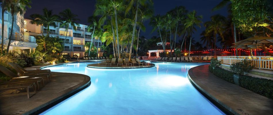 Lago Mar Fort Lauderdale Pool at night